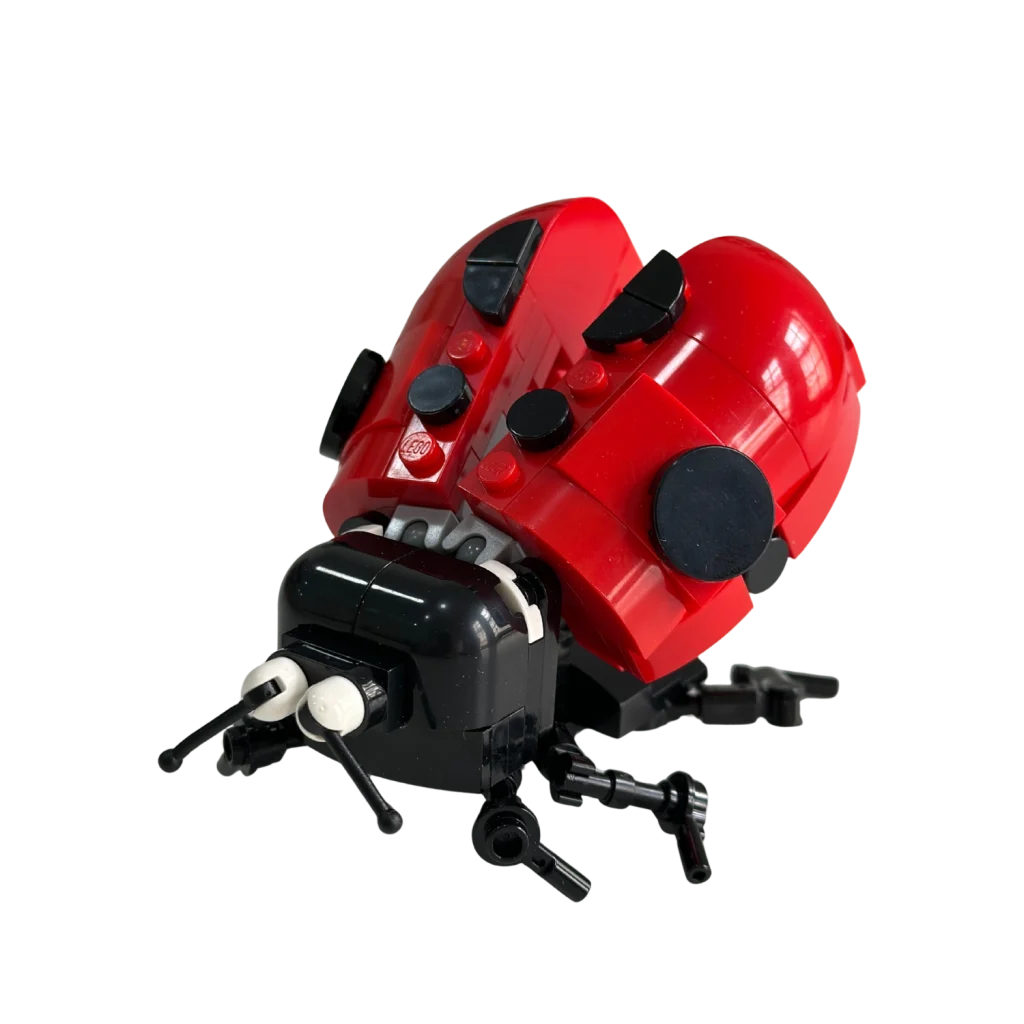 Articulated ladybug built with LEGO