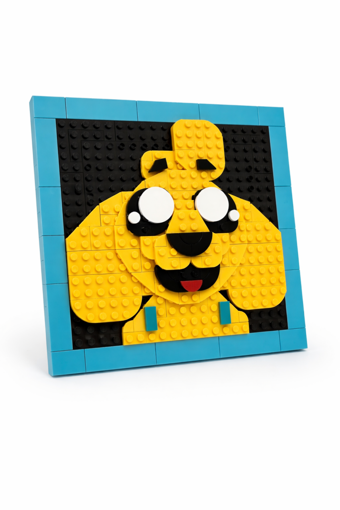 Marco de foto e imagen del YouTuber Mikecrack realizado con LEGO
